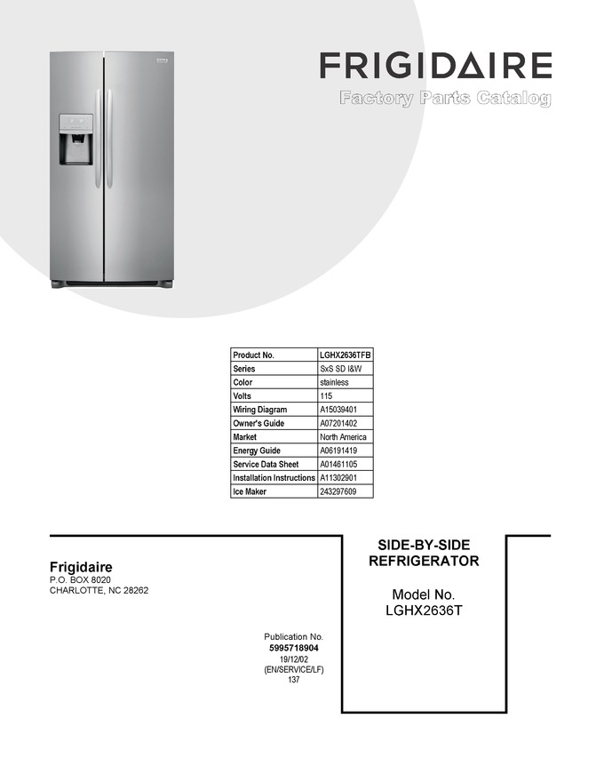 Diagram for LGHX2636TFB
