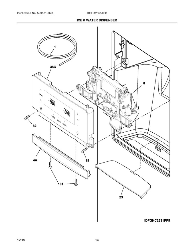 Diagram for DGHX2655TFC