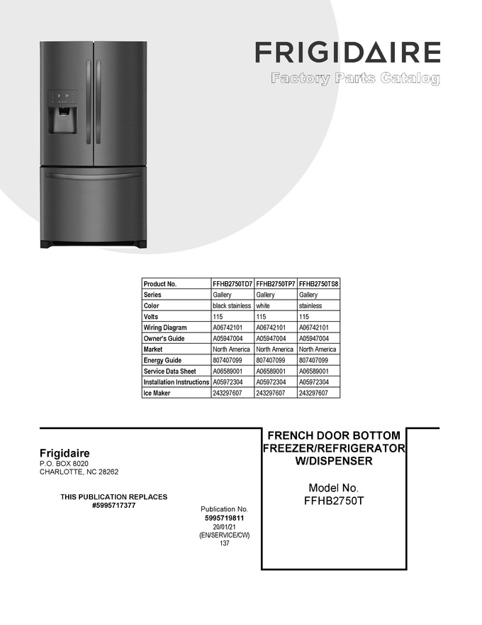 Diagram for FFHB2750TD7