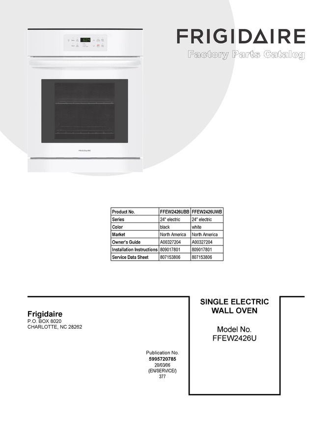 Diagram for FFEW2426UWB