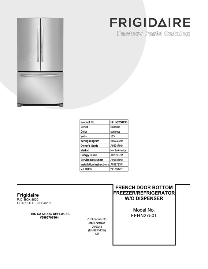 Diagram for FFHN2750TS3