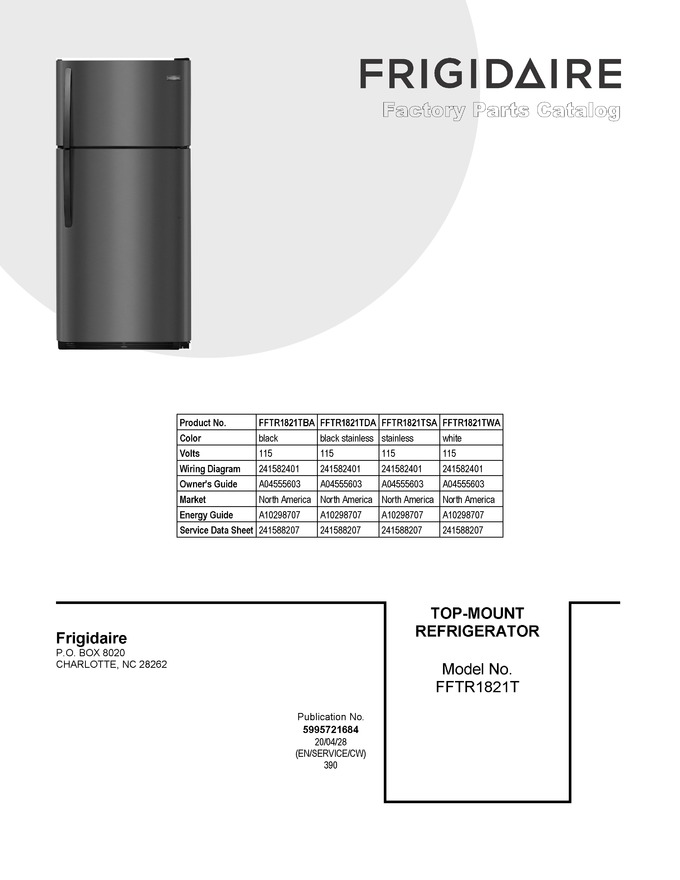 Diagram for FFTR1821TSA