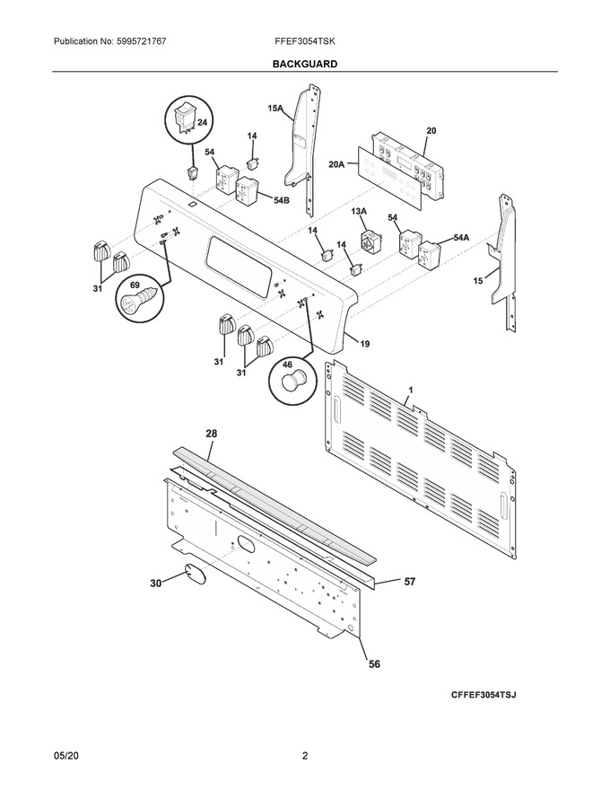 Diagram for FFEF3054TSK