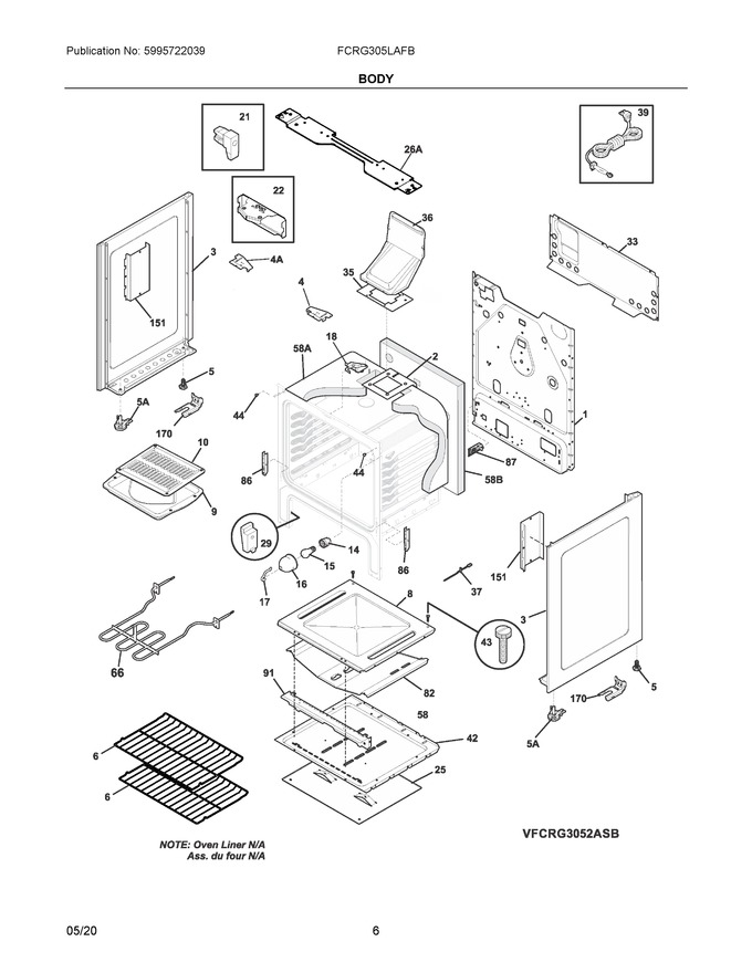 Diagram for FCRG305LAFB