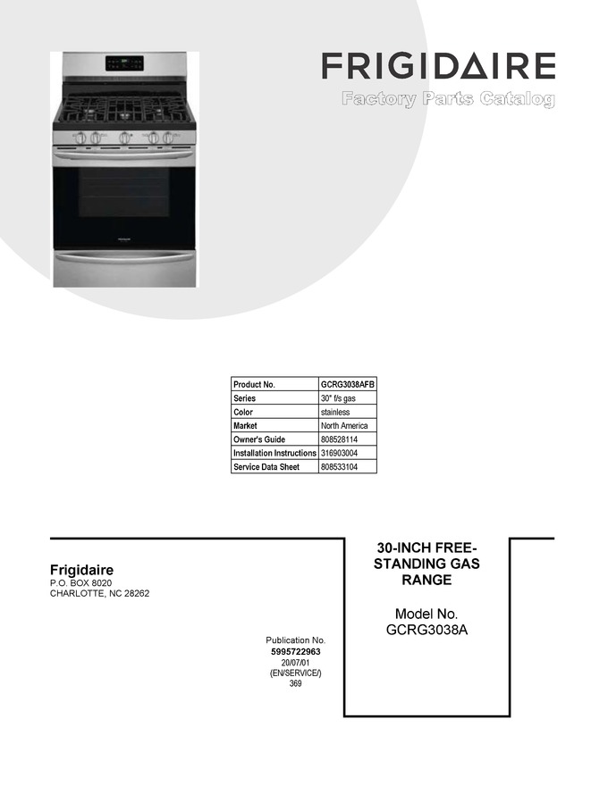 Diagram for GCRG3038AFB