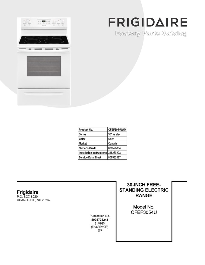 Diagram for CFEF3054UWH