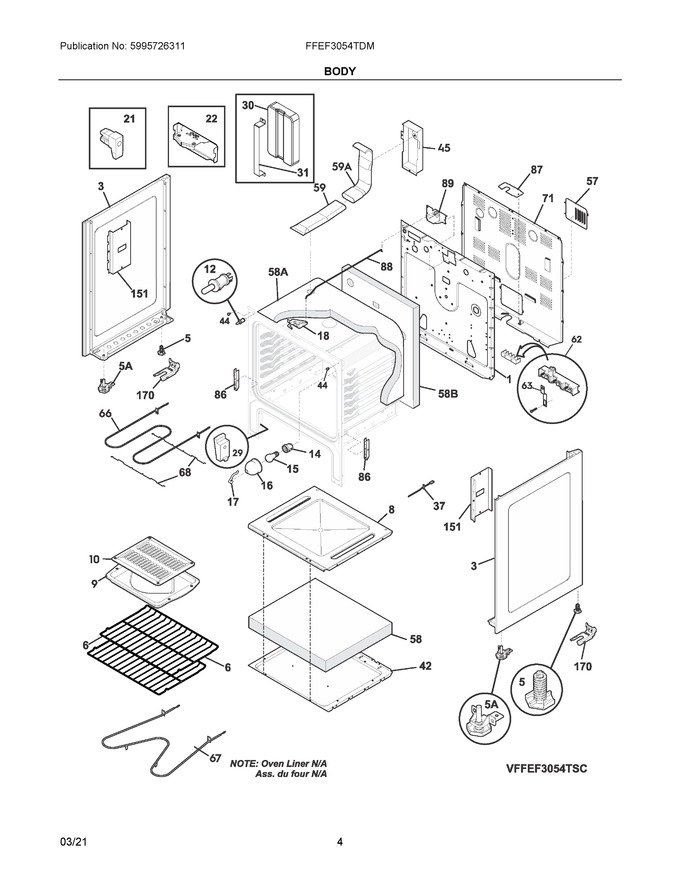 Diagram for FFEF3054TDM
