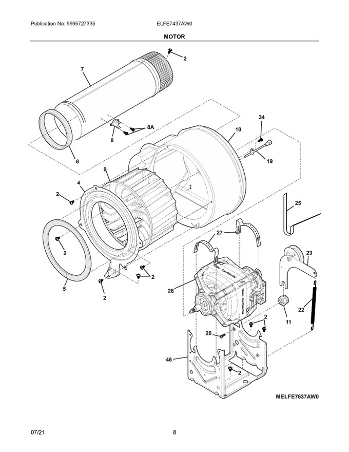Diagram for ELFE7437AW0
