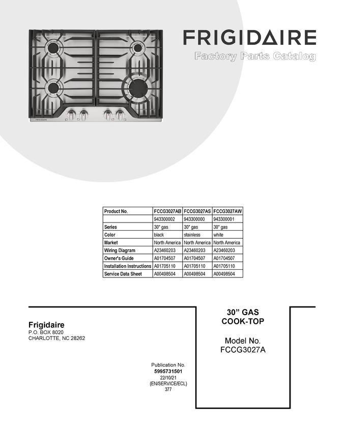 Diagram for FCCG3027AS