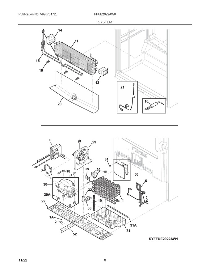 Diagram for FFUE2022AW6