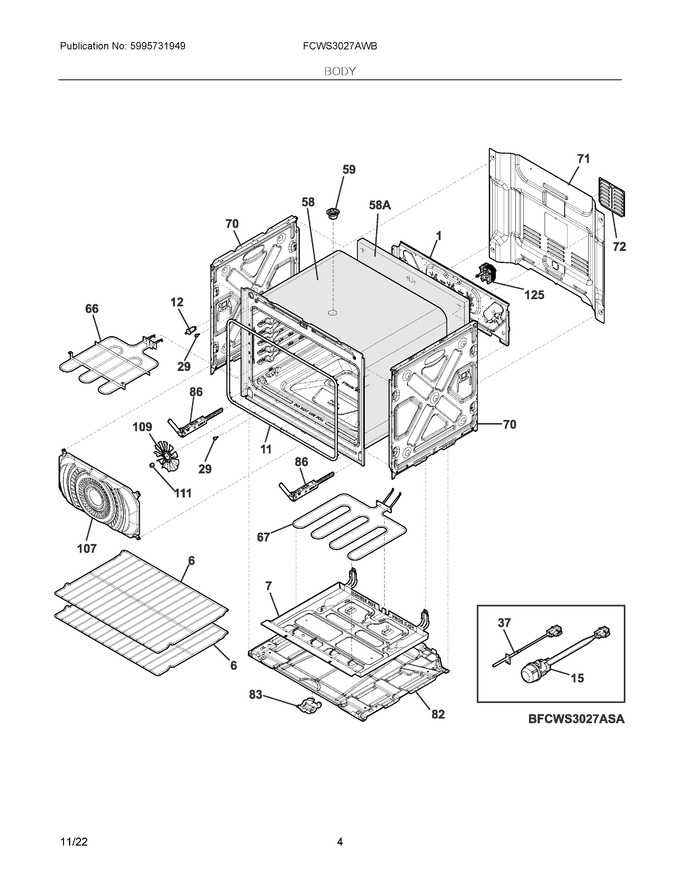 Diagram for FCWS3027AWB