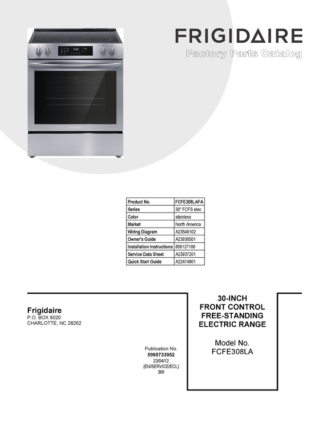 Diagram for FCFE308LAFA