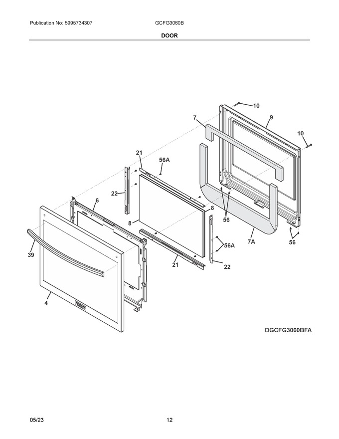 Diagram for GCFG3060BFA