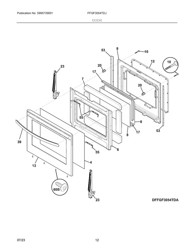 Diagram for FFGF3054TDJ