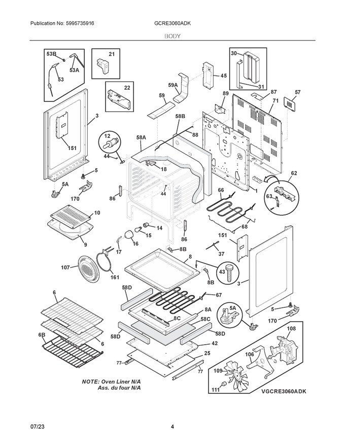 Diagram for GCRE3060ADK
