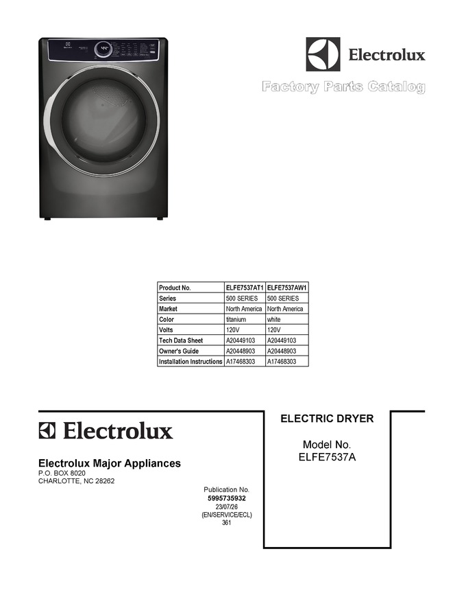 Diagram for ELFE7537AW1