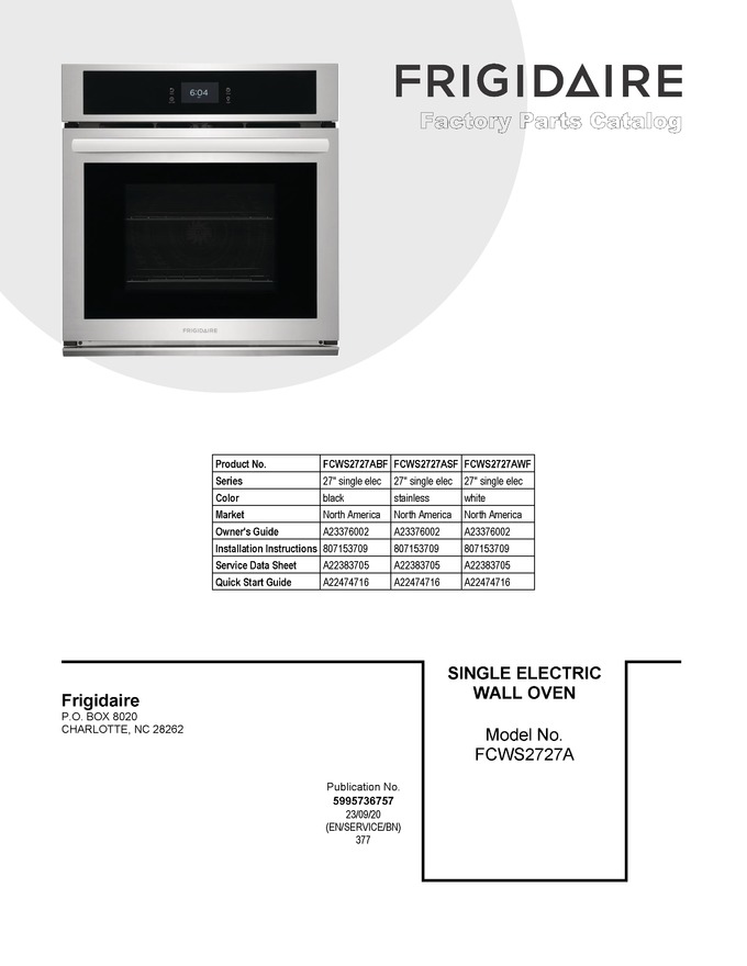 Diagram for FCWS2727ASF