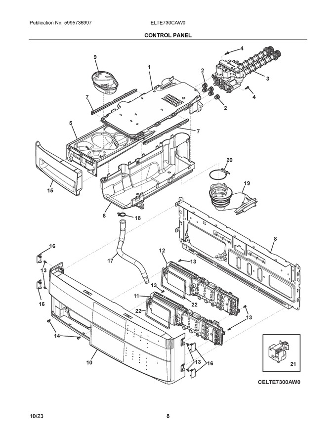 Diagram for ELTE730CAW0