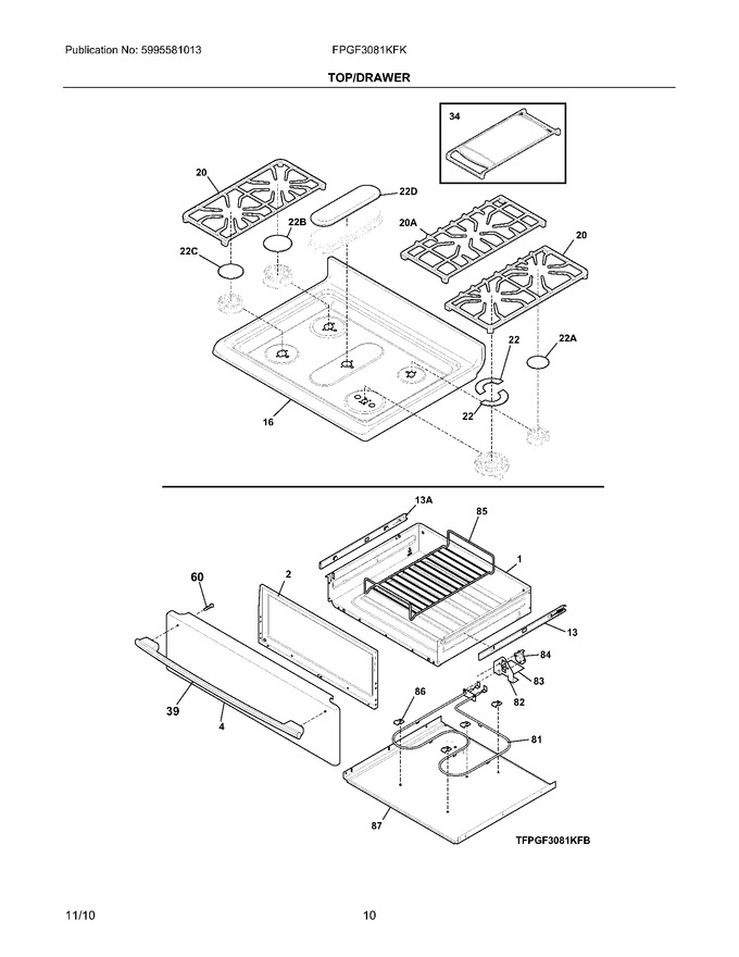 Diagram for FPGF3081KFK