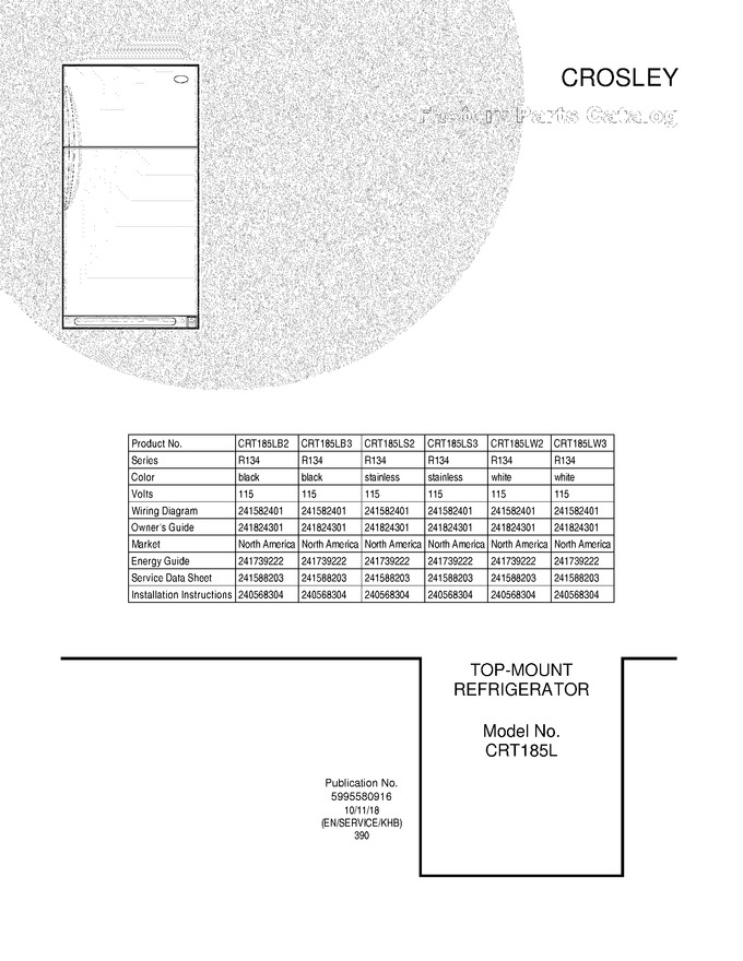 Diagram for CRT185LS3