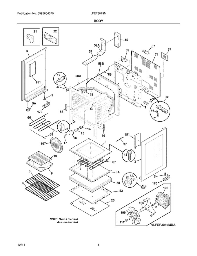 Diagram for LFEF3019MWC