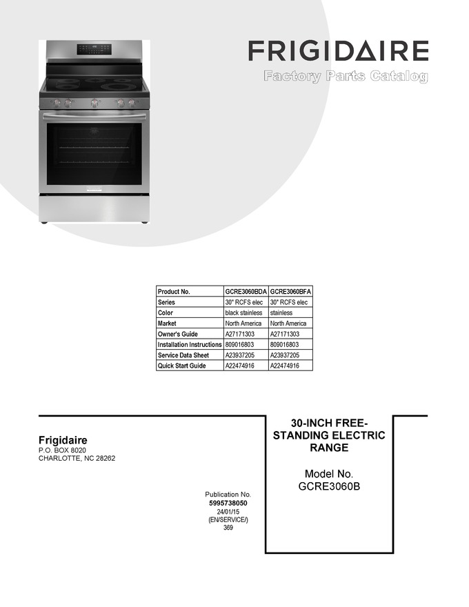 Diagram for GCRE3060BDA