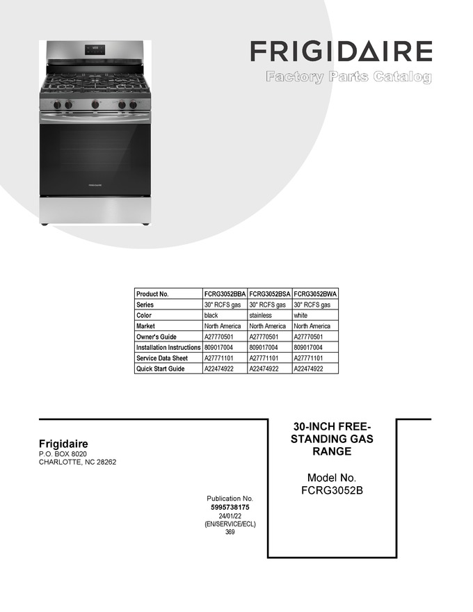 Diagram for FCRG3052BWA