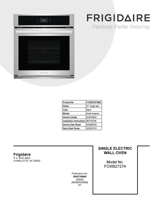 Diagram for FCWS2727ABG