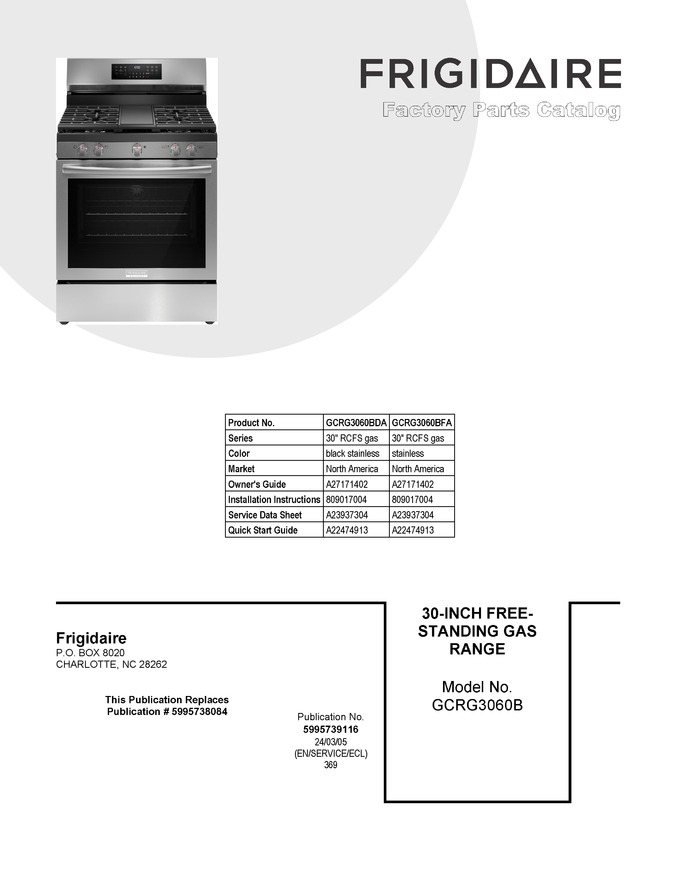 Diagram for GCRG3060BDA