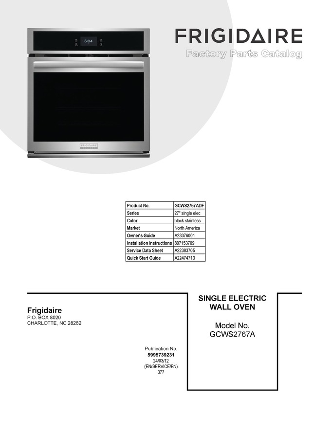 Diagram for GCWS2767ADF