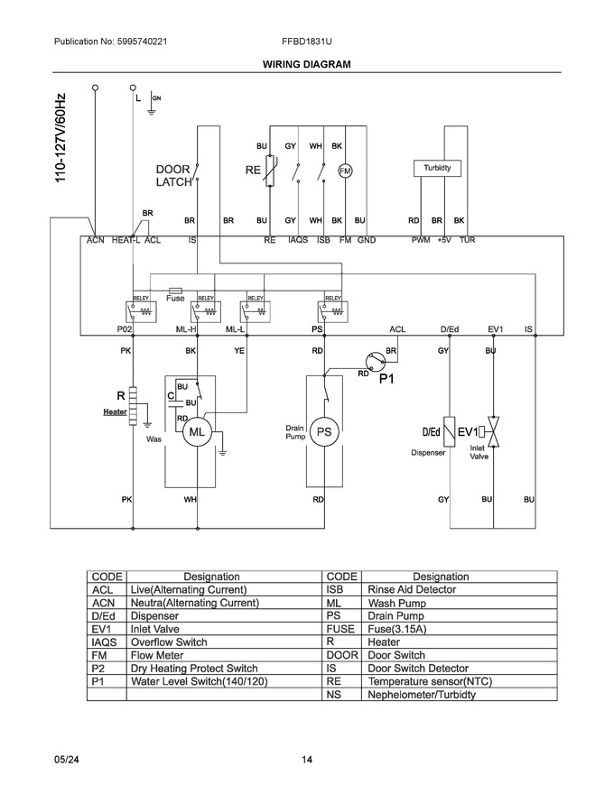 Diagram for FFBD1831UW0A