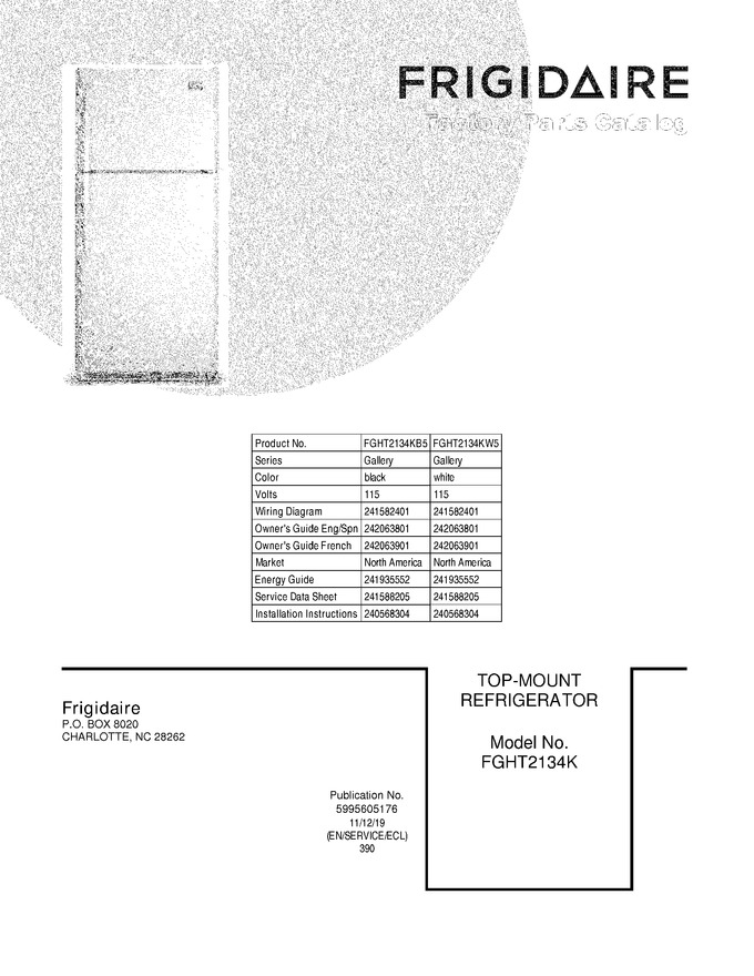 Diagram for FGHT2134KW5