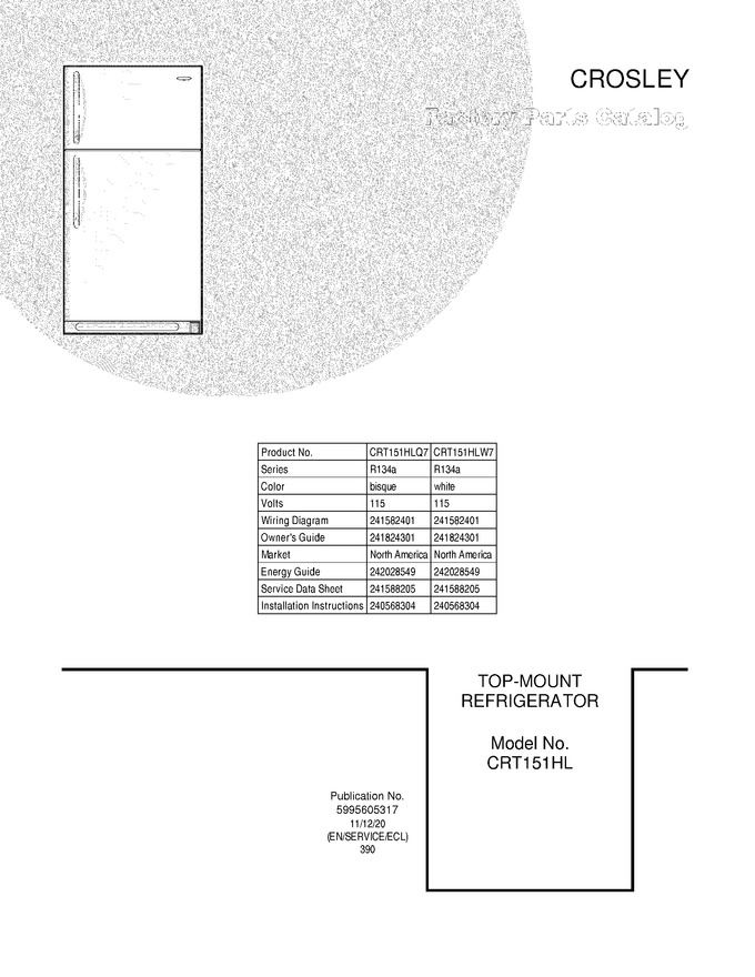 Diagram for CRT151HLQ7