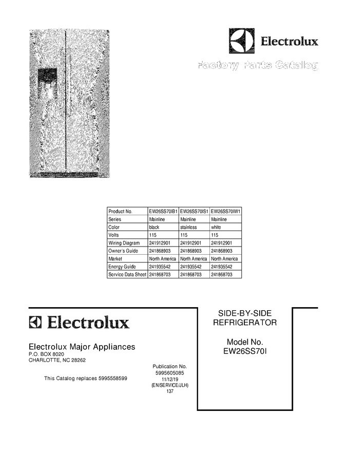 Diagram for EW26SS70IB1