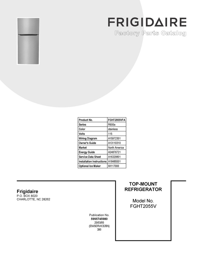 Diagram for FGHT2055VFA