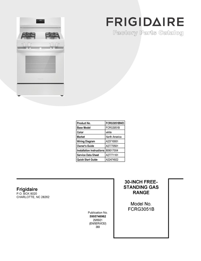 Diagram for FCRG3051BWD