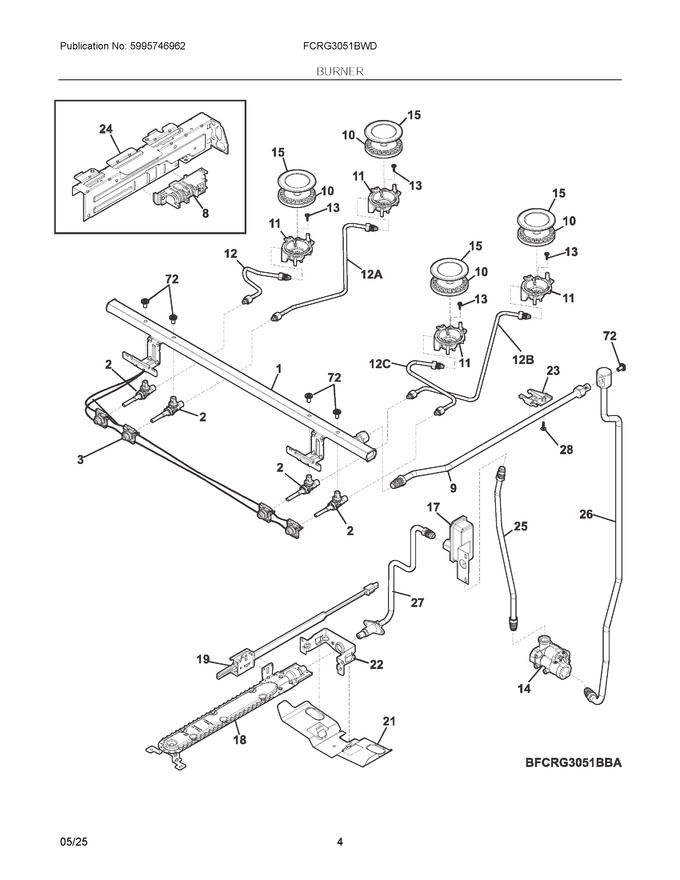 Diagram for FCRG3051BWD