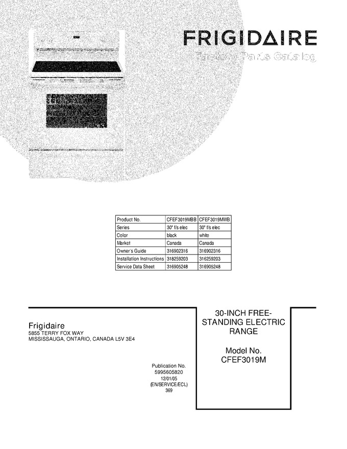 Diagram for CFEF3019MWB