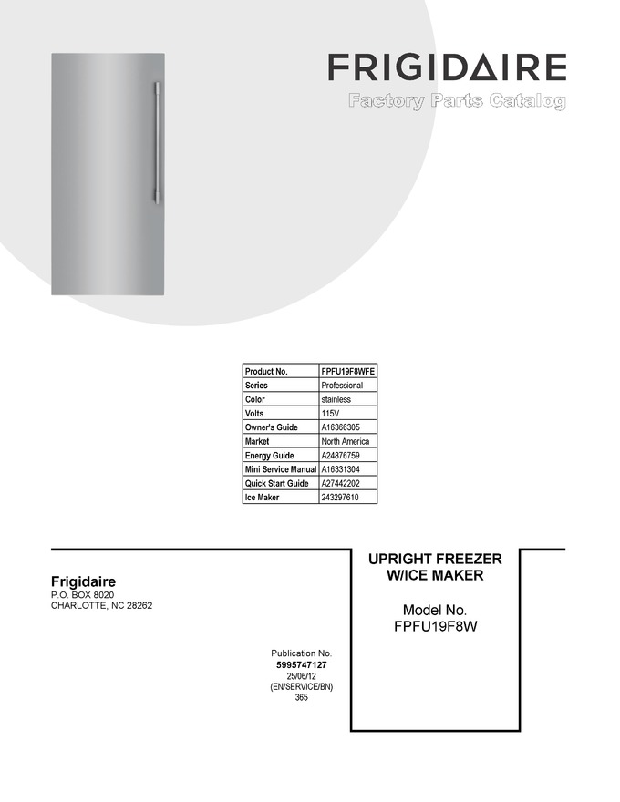 Diagram for FPFU19F8WFE