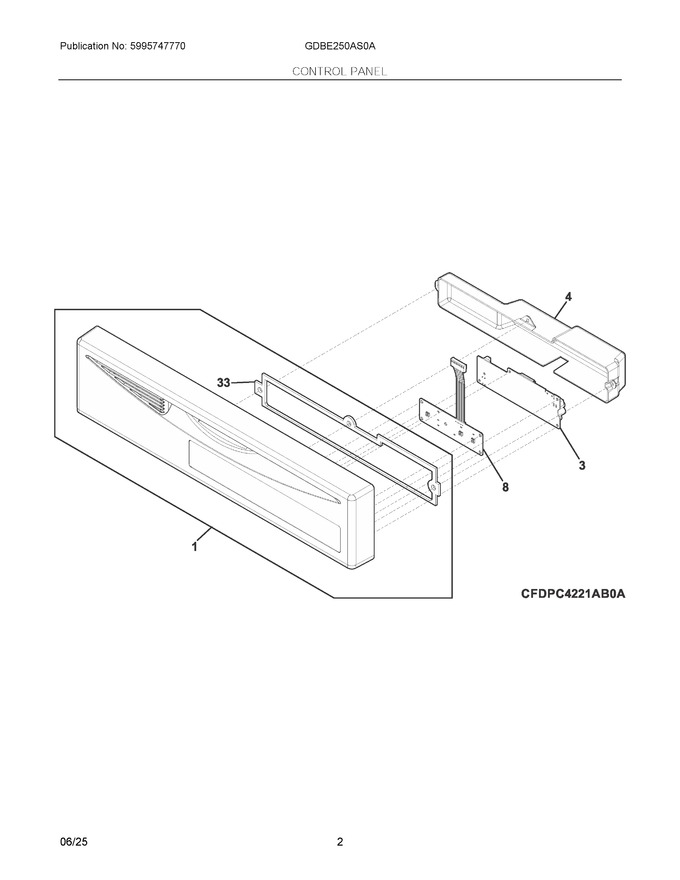 Diagram for GDBE250AS0A