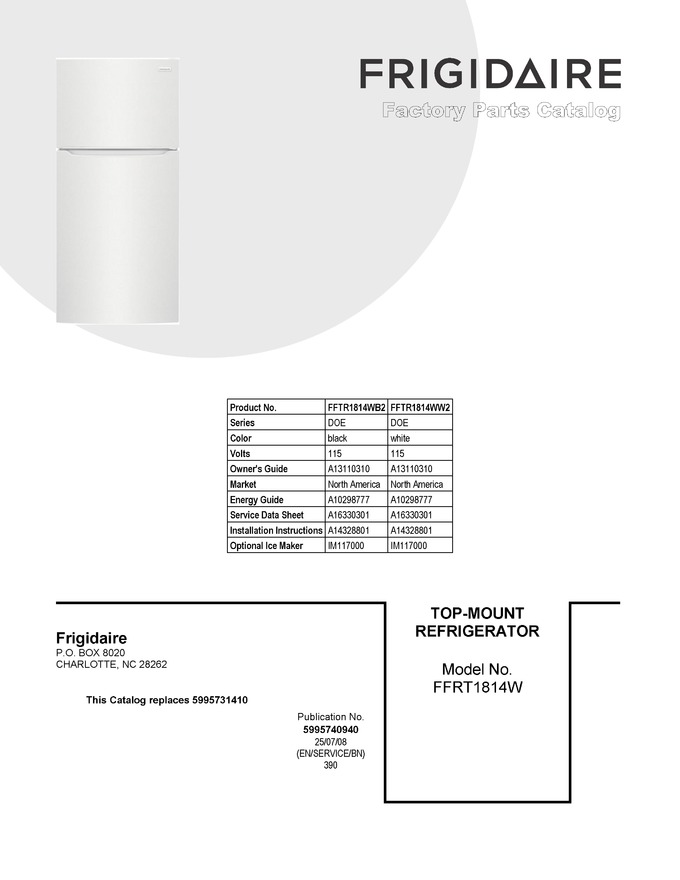Diagram for FFTR1814WB2