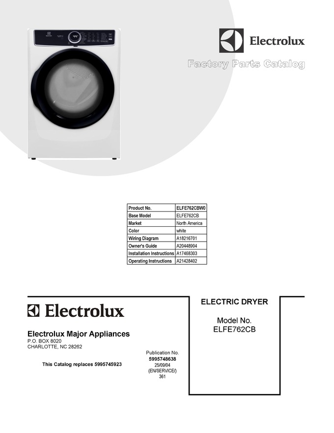 Diagram for ELFE762CBW0