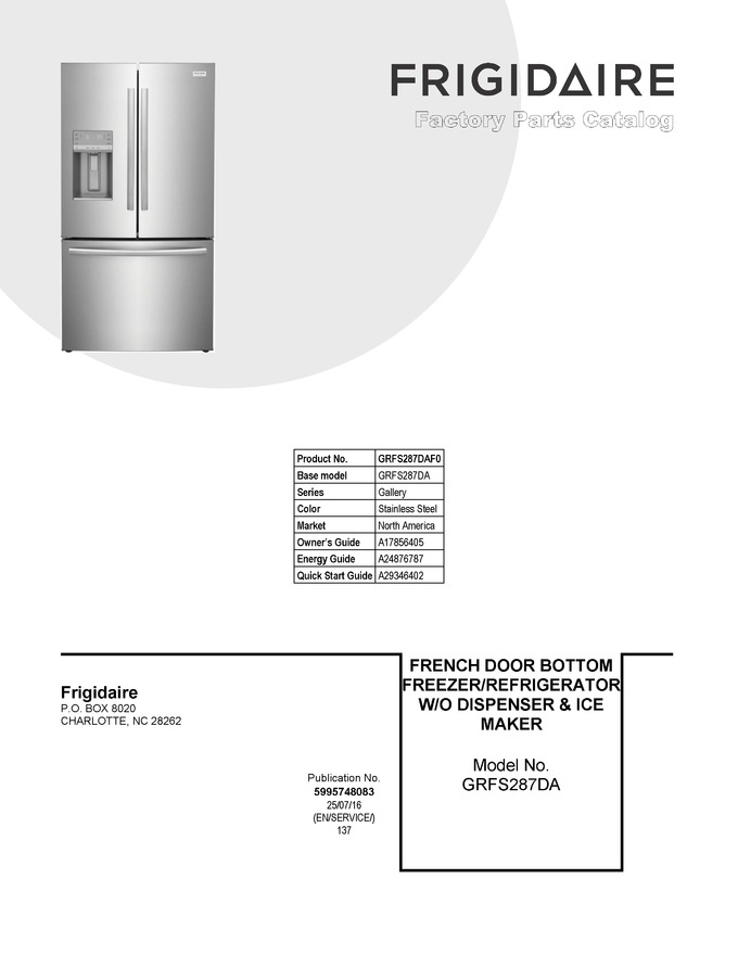 Diagram for GRFS287DAF0