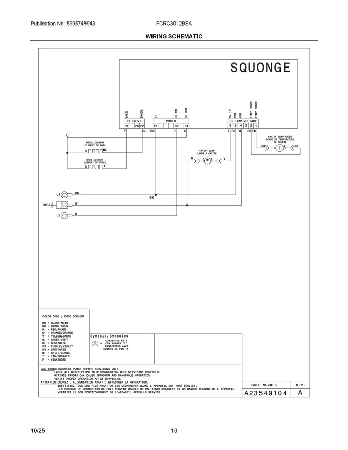 Diagram for FCRC3012BSA