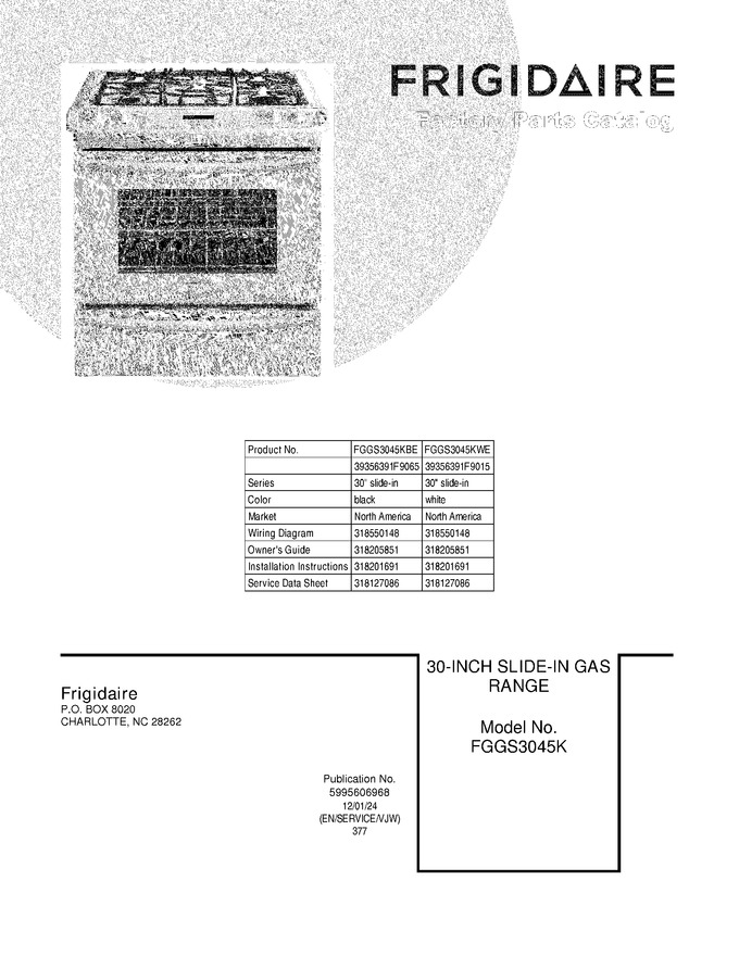 Diagram for FGGS3045KWE