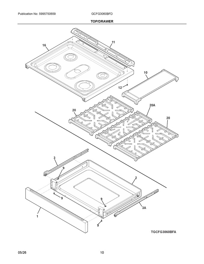 Diagram for GCFG3060BFD