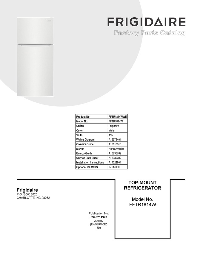 Diagram for FFTR1814WWE