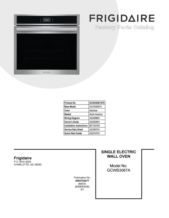 Diagram for GCWS3067AFD