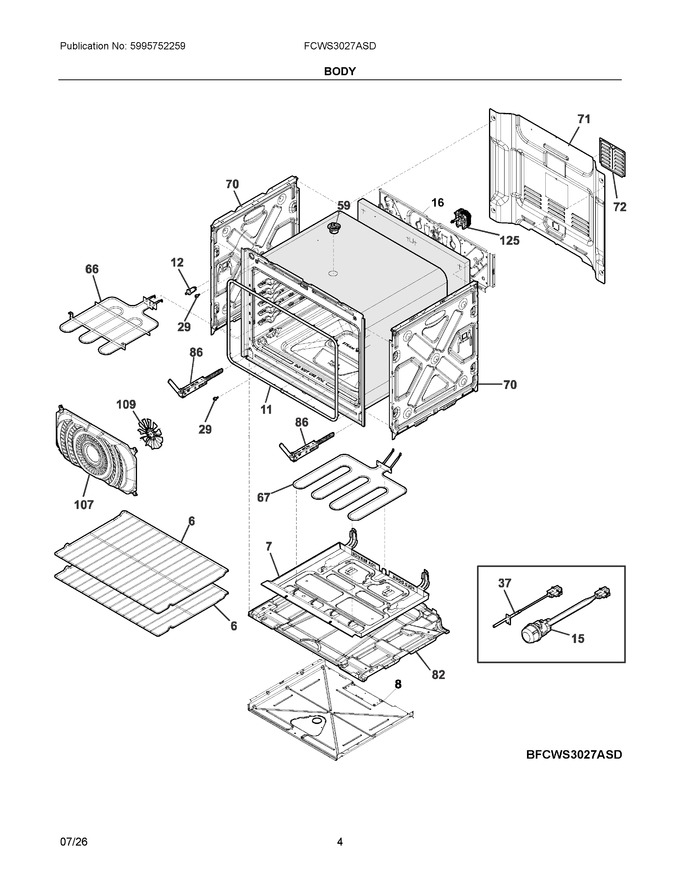 Diagram for FCWS3027ASD