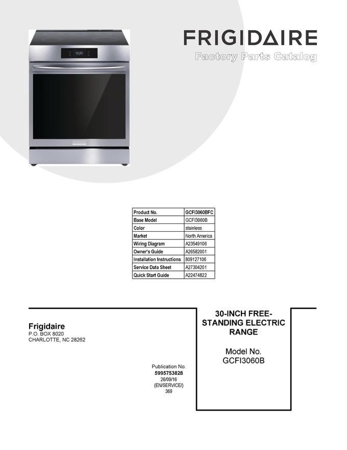 Diagram for GCFI3060BFC